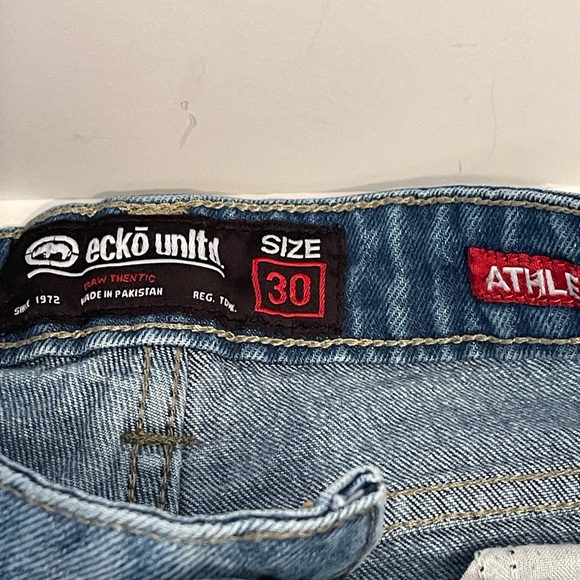 Ecko Unltd Athletic Jeans Men’s Size 34 X 30 Straight Leg Light Wash - Picture 7 of 10